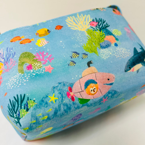布バスケット 【Lサイズ】 ユキエモン 海 フリーボックス・小物