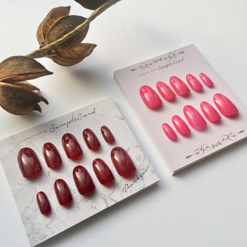 ネイルチップ台紙　　24枚 (はがきサイズ12枚)　★No.404 ネイルチップ台紙専用｜台紙サイズを80×95mmにUP その他素材