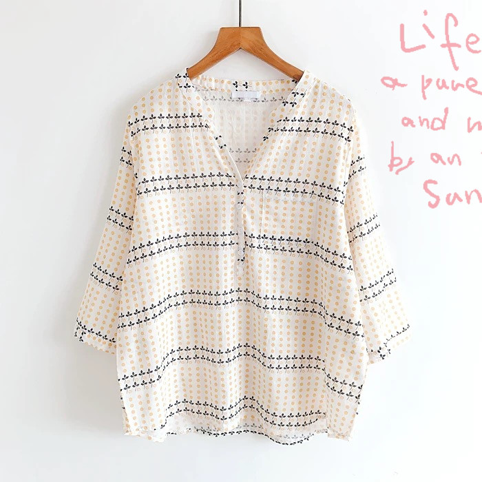 春夏のお洒落新品 大人っぽ上品 綿麻 ブラウス  レディース 4,784円