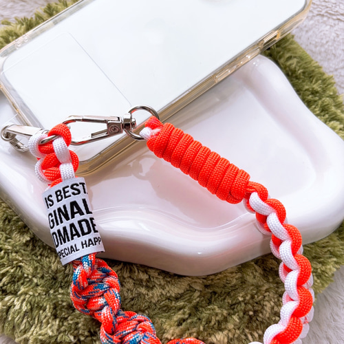 パラコード✶スマホストラップ✶ショート手首用✶ハンドストラップ