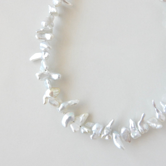 〖稀少/1点限定〗アコヤケシパール（ライトグレー）ブレスレット 【1745】 2枚目の画像