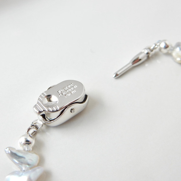〖稀少/1点限定〗アコヤケシパール（ライトグレー）ブレスレット 【1745】 13枚目の画像