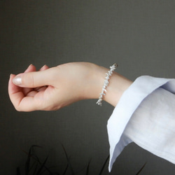 〖稀少/1点限定〗アコヤケシパール（ライトグレー）ブレスレット 【1745】 6枚目の画像