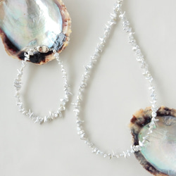 〖稀少/1点限定〗アコヤケシパール（ライトグレー）ブレスレット 【1745】 10枚目の画像