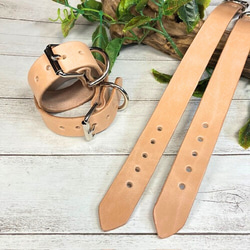 《高級ベンズ革使用》選べるサイズの本革犬・猫用首輪　(25㎜幅)　小型/中型/大型　【ヌメ】 1枚目の画像