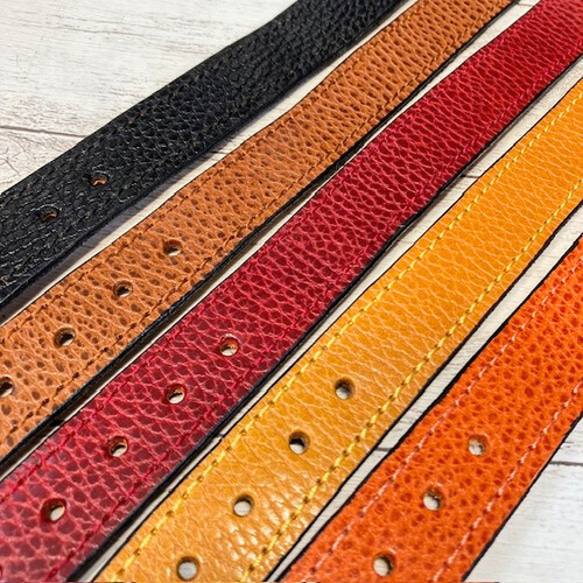 《名前入れ可能！》選べるサイズの本革犬・猫用首輪　(25㎜幅)　小型/中型/大型　【ドラーロ】 8枚目の画像