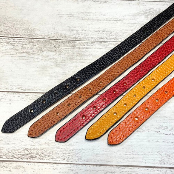 《名前入れ可能！》選べるサイズの本革犬・猫用首輪　(25㎜幅)　小型/中型/大型　【ドラーロ】 7枚目の画像