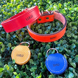 《名前入れ可能！》選べるサイズの本革犬・猫用首輪　(25㎜幅)　小型/中型/大型　【ブッテーロ】 18枚目の画像