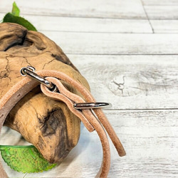 《高級ベンズ革使用》選べるサイズの本革犬・猫用首輪　(15㎜幅)　小型/中型/大型　【ヌメ】 6枚目の画像