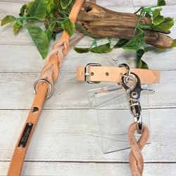 《高級ベンズ革使用》選べるサイズの本革犬・猫用首輪　(15㎜幅)　小型/中型/大型　【ヌメ】 12枚目の画像