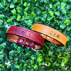 《名前入れ可能！》選べるサイズの本革犬・猫用首輪　(15㎜幅)小型/中型/大型　【ドラーロ】 11枚目の画像