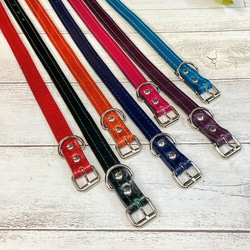 《名前入れ可能！》選べるサイズの本革犬・猫用首輪　(15㎜幅)　小型/中型/大型　【ルガトショルダー】 8枚目の画像