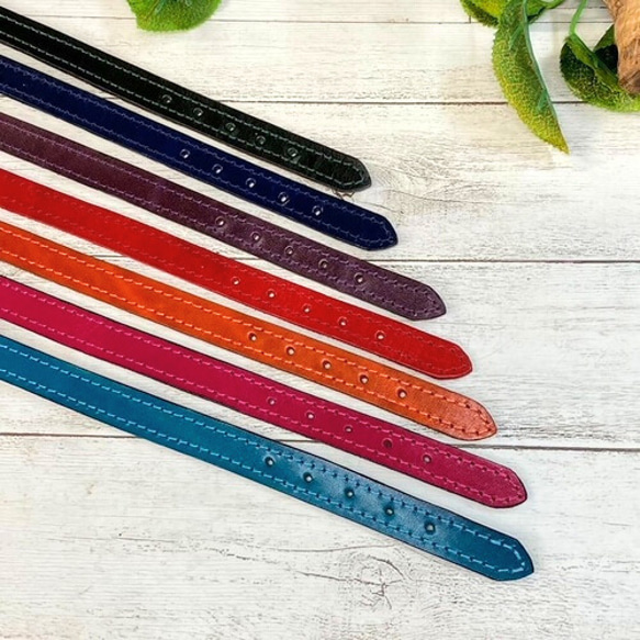 《名前入れ可能！》選べるサイズの本革犬・猫用首輪　(15㎜幅)　小型/中型/大型　【ルガトショルダー】 6枚目の画像