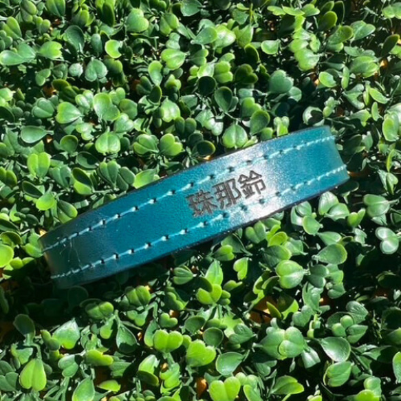 《名前入れ可能！》選べるサイズの本革犬・猫用首輪　(15㎜幅)　小型/中型/大型　【ルガトショルダー】 13枚目の画像