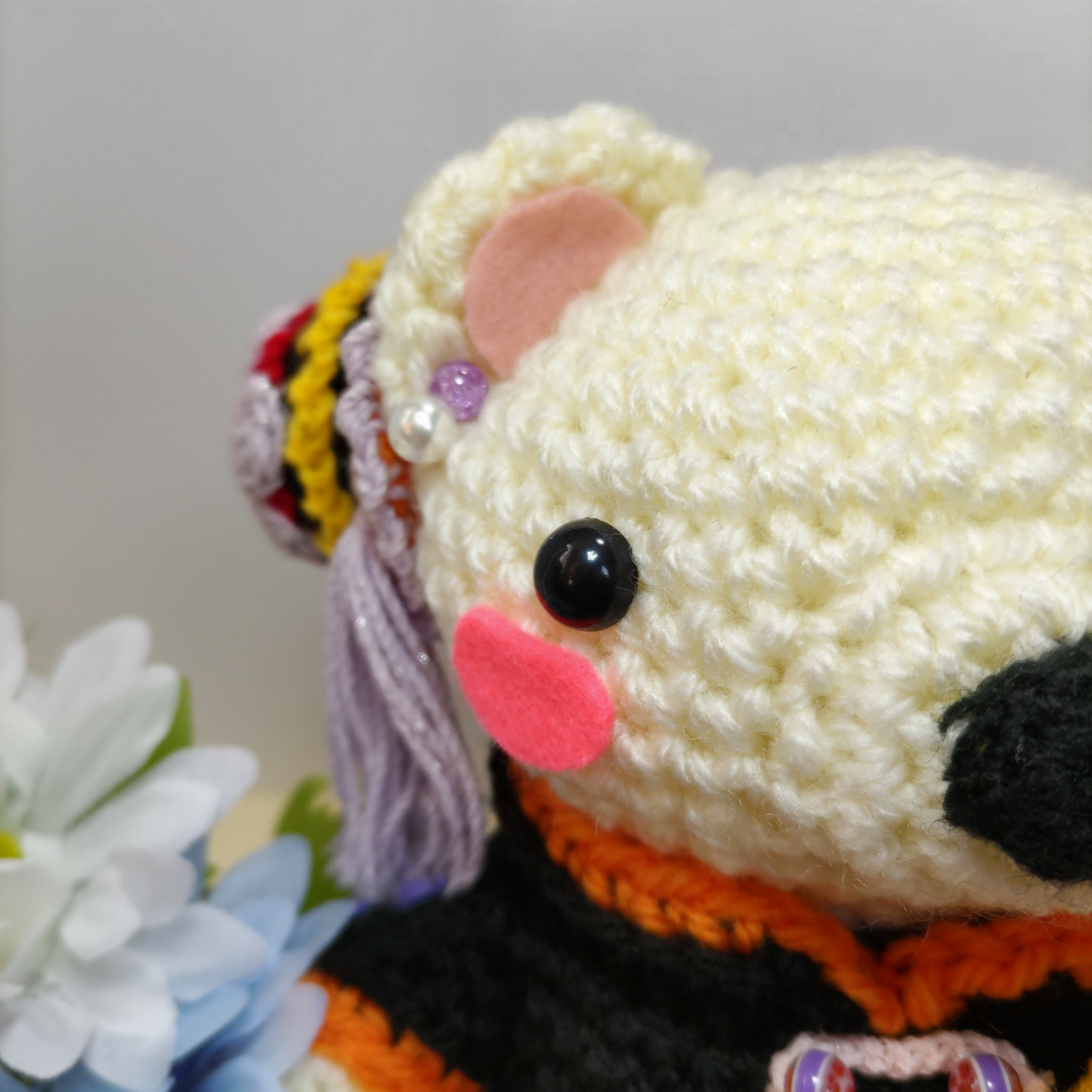 あみぐるみ】チャイナ服くまちゃん あみぐるみ 三木猫 通販 19480651