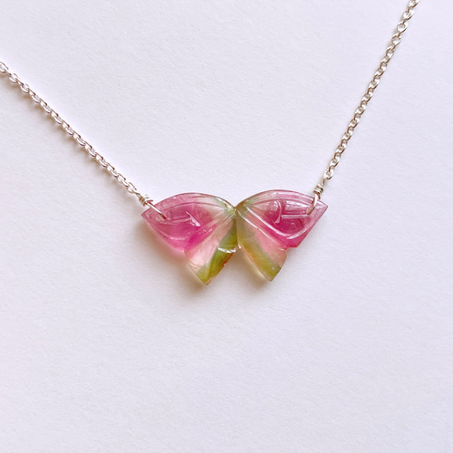 天然石・ウォーターメロン・トルマリン*バタフライ ルース