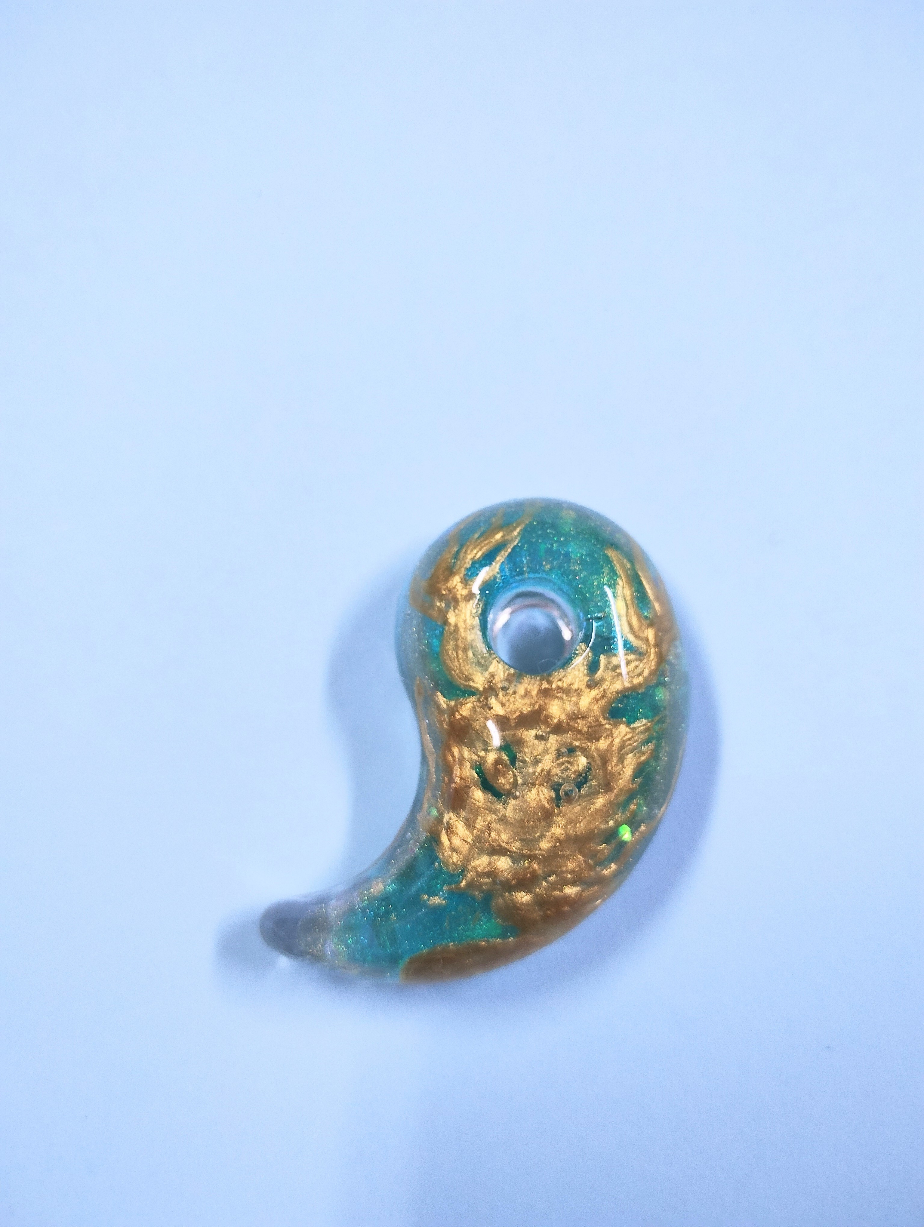 ブルードラゴン　龍力⭐創作オリジナル勾玉(オルゴナイト)