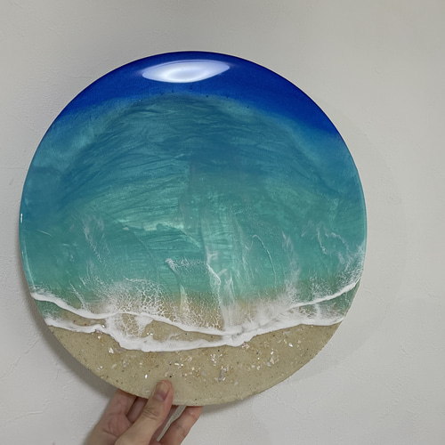 マリーンリング 海レジンアート オーシャンレジン 丸型30㎝ NO2 立体