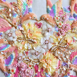 大倉トーイ人形　ビーズ刺繍の立体オブジェ　ハンドメイド 代引き不可】 大倉トーイ人形 ビーズ刺繍立体オブジェ