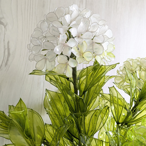 アメリカンフラワー　アナベル 紫陽花他　ディップフラワー 白く涼しい】◇アナベルの鉢植え◇アメリカンフラワー・ディップ