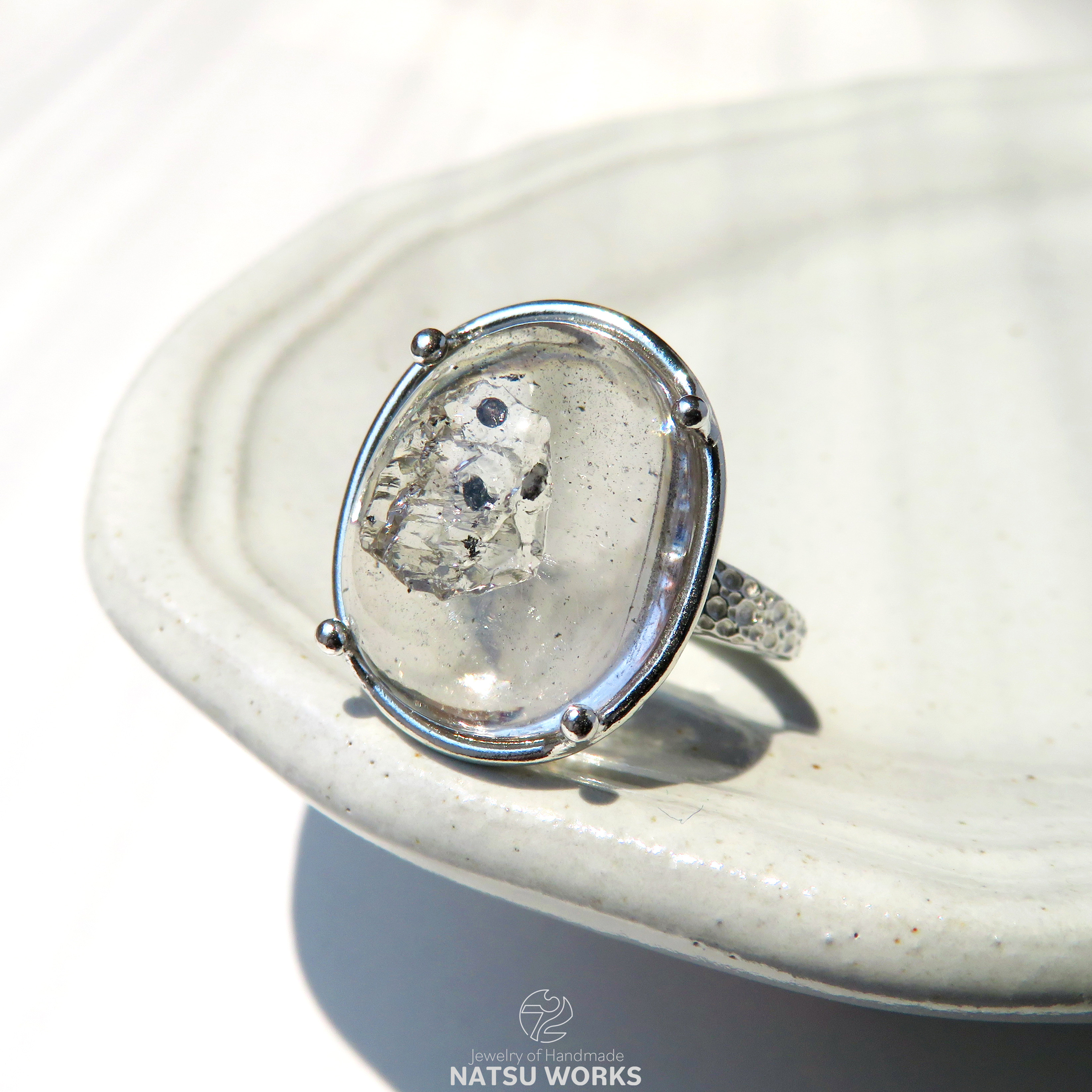 水入り水晶 リング / Enhydro Quartz Ring 1