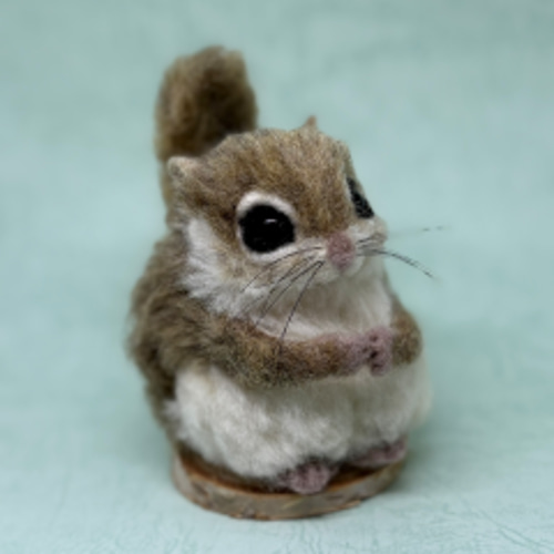 おーちゃん　エゾモモンガ　羊毛フェルト 羊毛フェルト エゾモモンガちゃん 1個 羊毛フェルト söpöla(そぽら