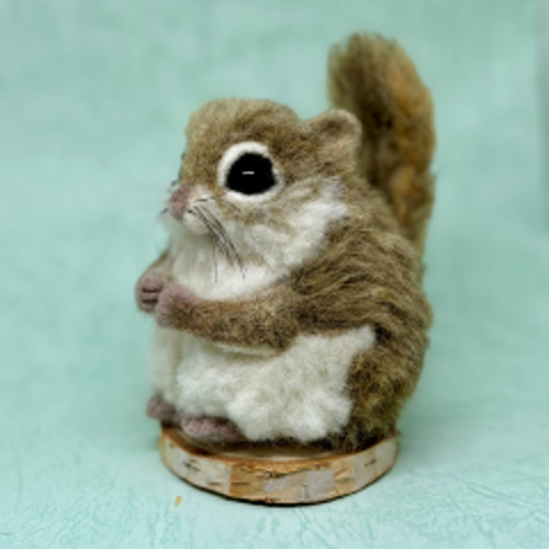 エゾモモンガ 羊毛フェルト 自立 羊毛フェルト いーちゃん 通販