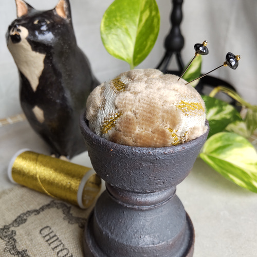轆轤陶芸 針山 ピンクッション リングホルダー kuro no.3 その他
