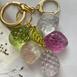 ドロップキーホルダー　紫陽花色 2枚目の画像