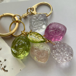 ドロップキーホルダー　紫陽花色 3枚目の画像