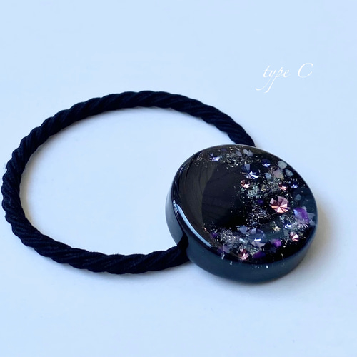 【807】ハンドメイド　レジン　ヘアゴム　ポニーフック 807】ハンドメイド レジン ヘアゴム ポニーフック