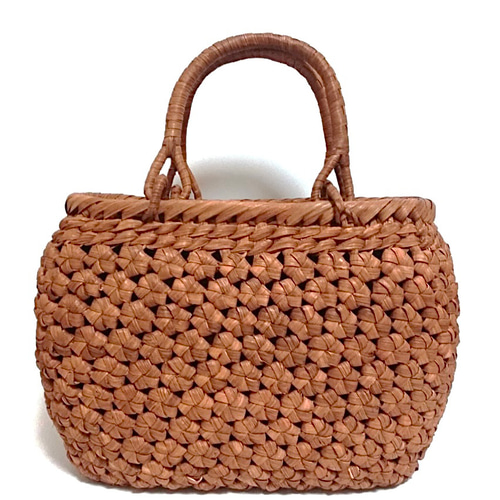 山葡萄バッグ楕円ニ段花結び 山葡萄バッグ楕円ニ段花結び 山葡萄バッグ楕円花結び かごバッグ