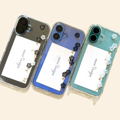 花柄 iPhone 17 ケース クリア バラ フラワー 透明 おしゃれ ローズ 花