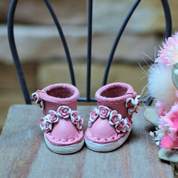 ☆ミディ 靴 うさぎレースアップブーツ ナチュラル うさみみ ☆ ミディ