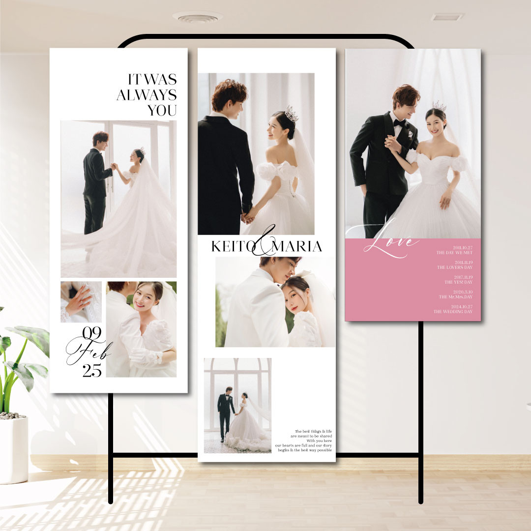 ミニタペストリー【TP07】2枚セット　結婚式　ウェルカムスペース　ウェディング　ウェルカムタペストリー