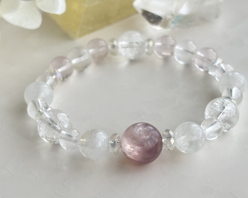 静かなる変革～ ピンクシラーのレピドライト＊ブルームーンストーン