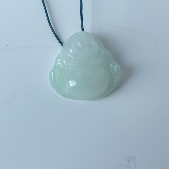新入荷】本翡翠保証‼️天然翡翠布袋様ペンダントトップ ひも通す