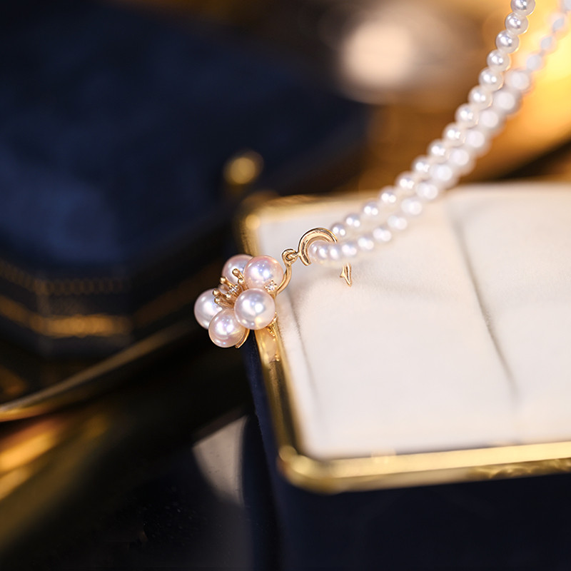 [ヘイズジュエリー] ベルリンフラワーマーケットシリーズ 18Kゴールドダイヤモンド イレギュラーデザイン 日本製オーロラアコヤ