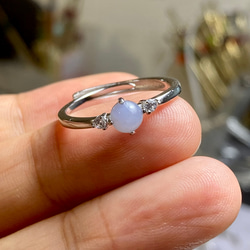 RG10-167 シルバー 非加熱 槿花色 スピネル リング ミャンマー産