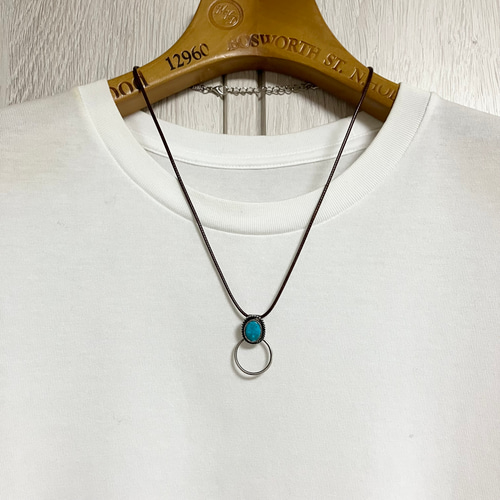 ヴィンテージコイン　チベットターコイズ　ネックレス　# インディアンジュエリー ヴィンテージコイン チベットターコイズ ネックレス