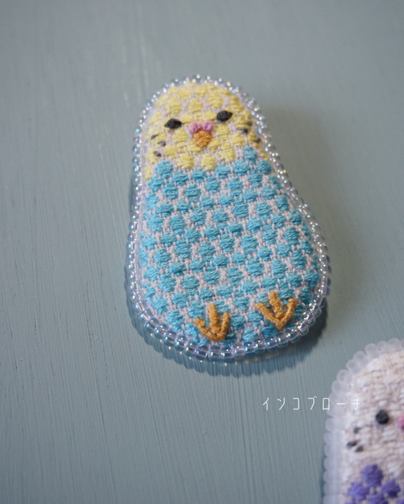 インコブローチ(こぎん刺し)【完成品】 ブローチ 'C'hoice+ 通販