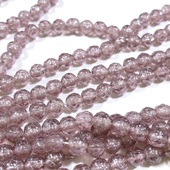 ローズバッド 5㎜ 24個 チェコビーズ 3枚目の画像