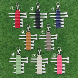 ティーホルダー クロコダイル革 ゴルフ ハンドメイド 手縫い グリーン