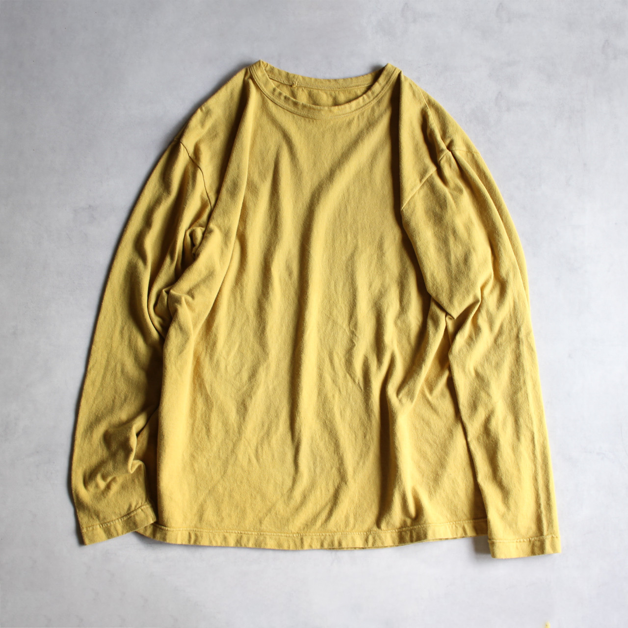 kito organic mannish L/S Tee / 柑子色 / 楊梅染め