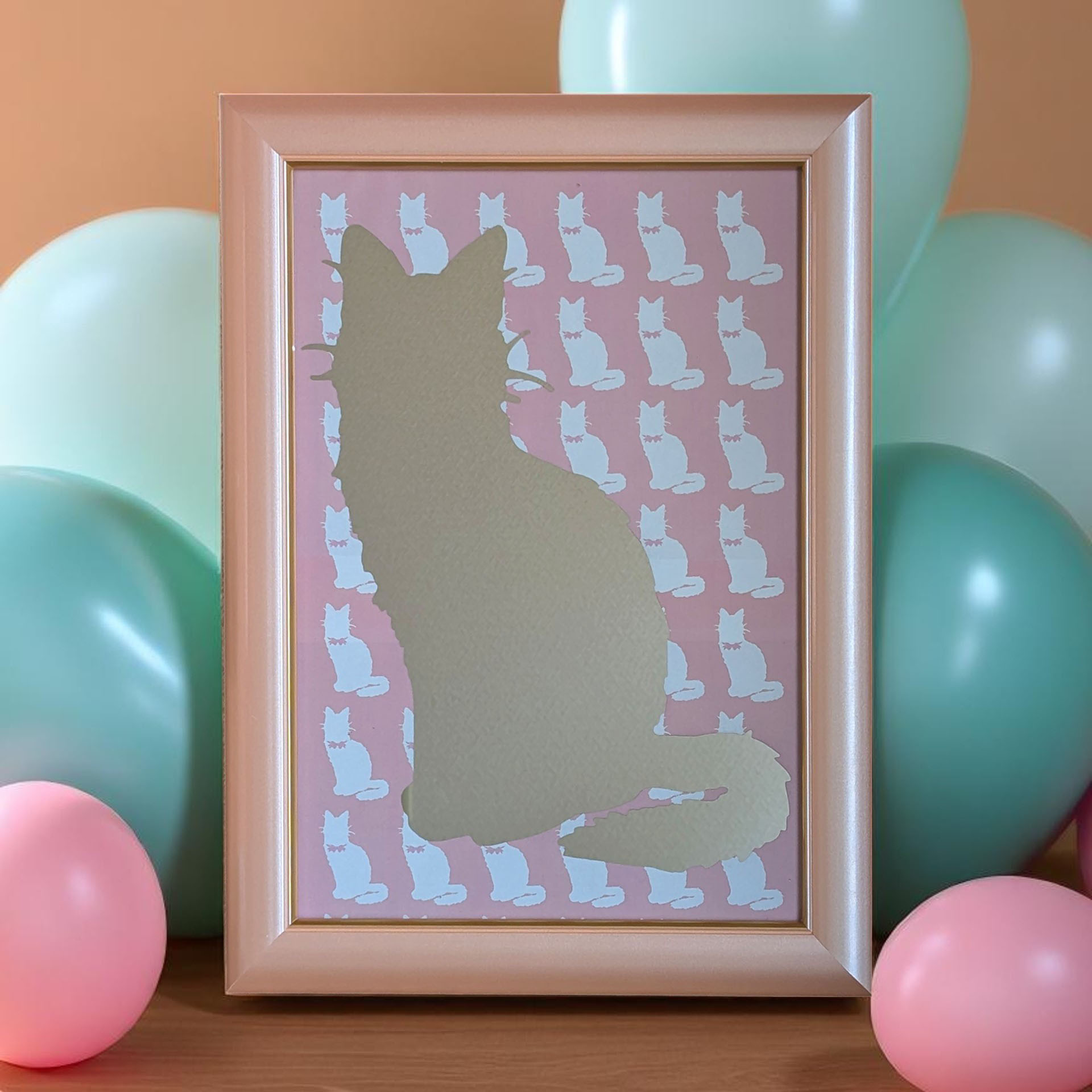 インテリア【シルエットミラー】猫｜ペット｜猫の日2026