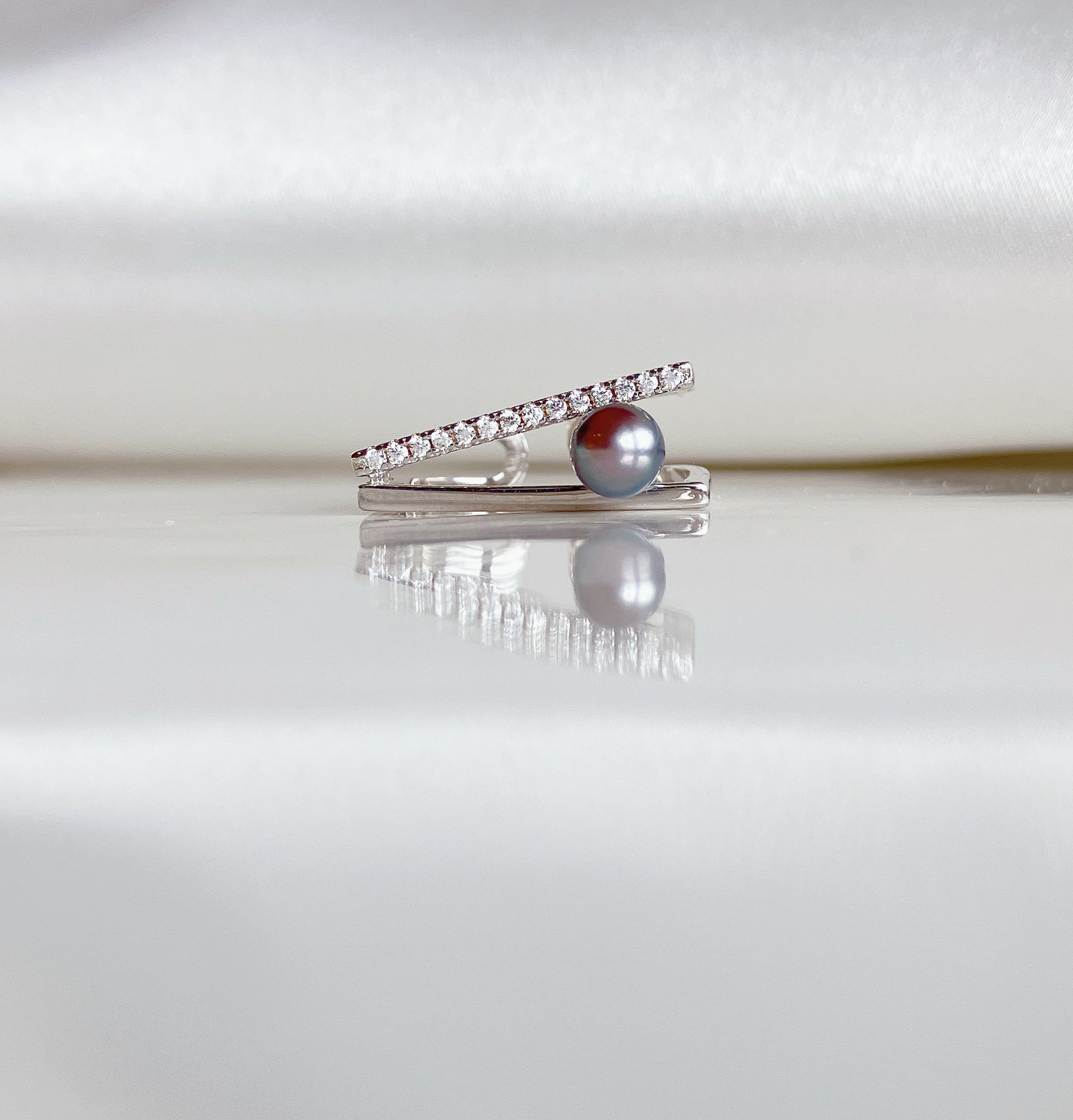 【Silver925刻印あり 】あこや真珠♢リング♢シルバーアクセ指輪