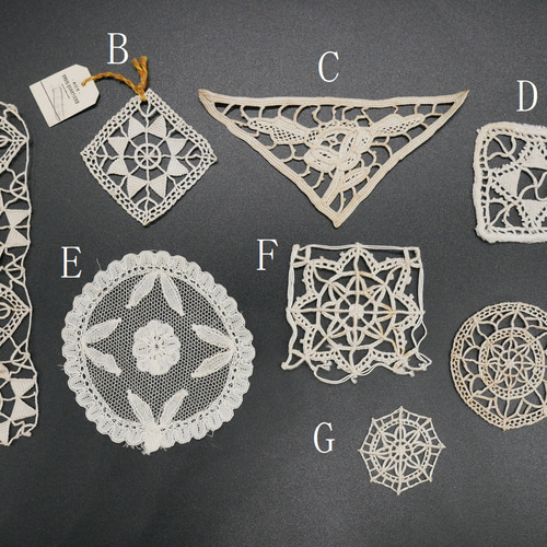 フランスアンティークミニモチーフレースセットB レース cherir 通販