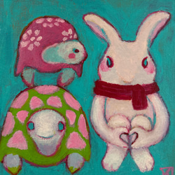 シマウマ　アクリル画　原画 絵画 イラスト アート シマウマ しまうま ゼブラ A4-k - HT-D'S