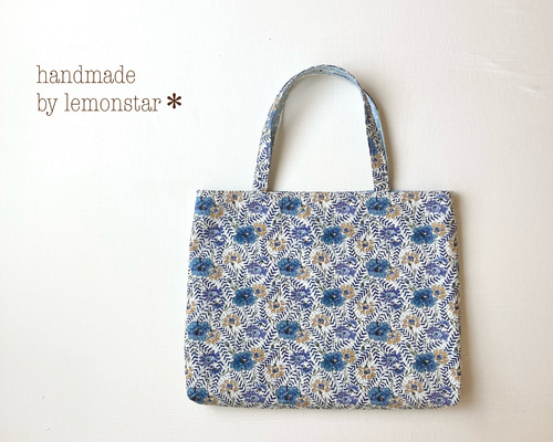 限定1点＊ミニトートバッグ【リバティ ディミィータ・ブルー】 トート