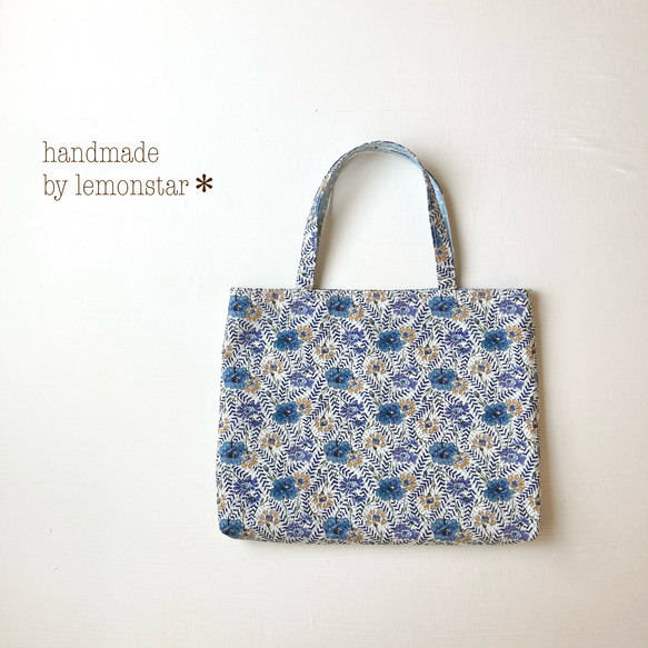 限定1点＊ミニトートバッグ【リバティ ディミィータ・ブルー】 トート